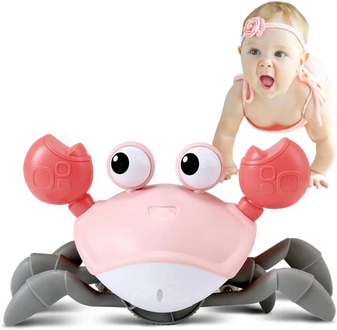 Control Future Crawling Crab Baby Toy Infant Tummy Time Toy