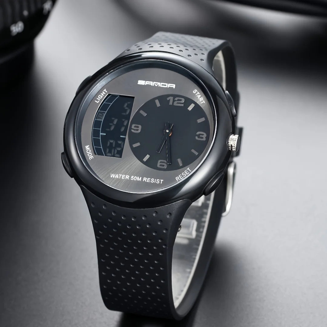 Fashionable Digital Dual Display Watch For Men Luminous