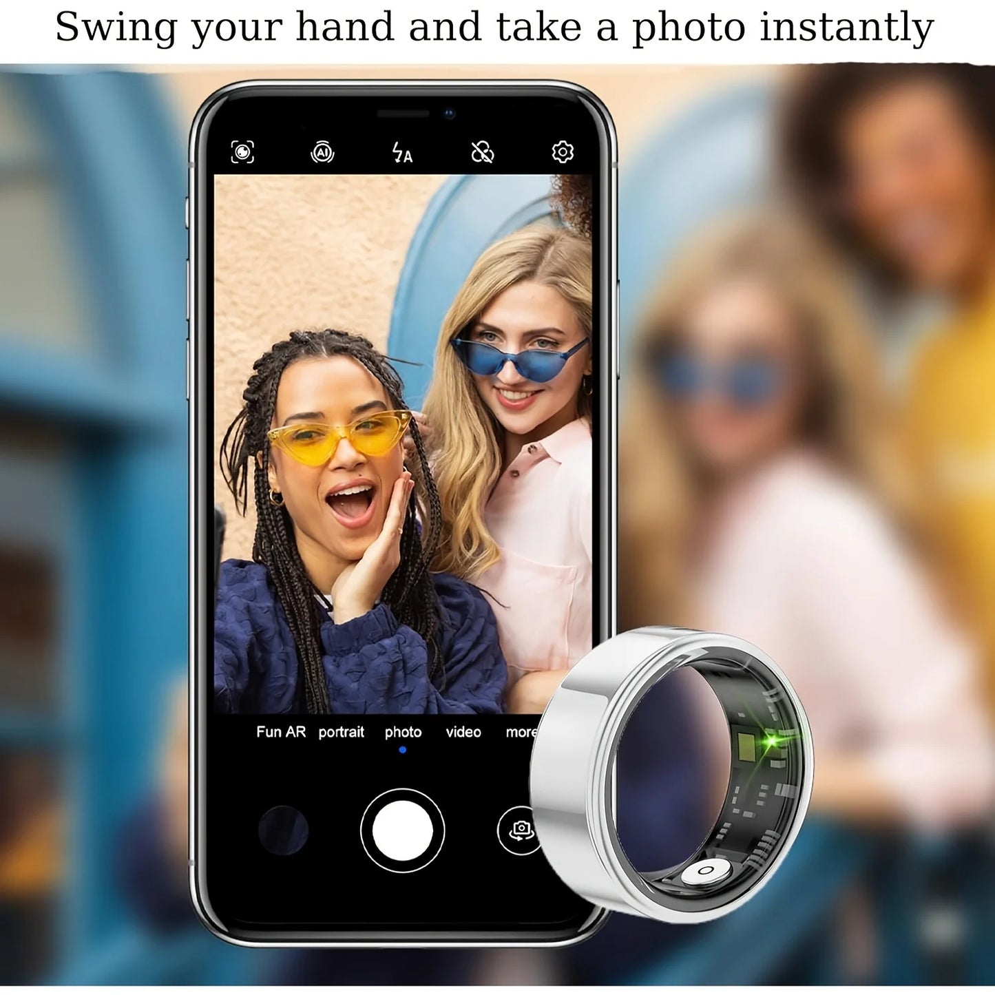 Smart Ring Sleep Tracking Motion Monitoring iPhone Android