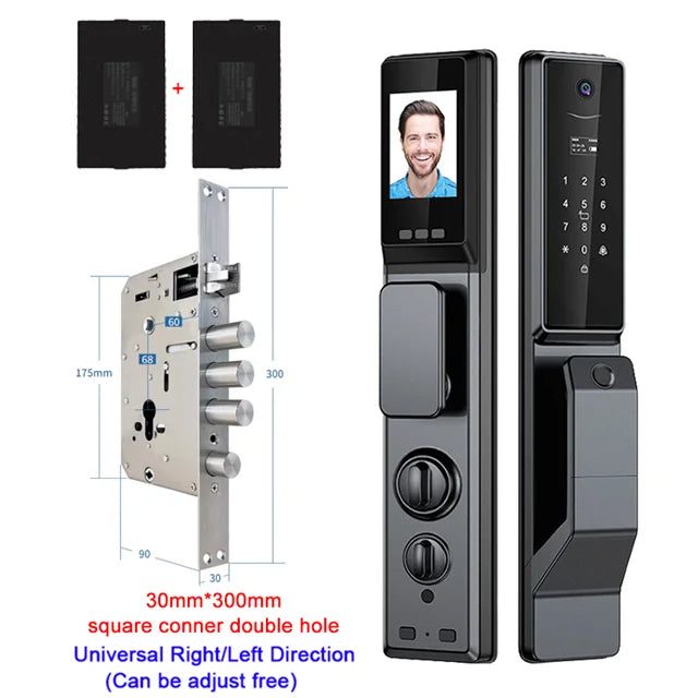 Waterproof Outdoor Smart Lock WiFi Alexa Tuya App Aluminium Alloy Fingerprint Password Smart Door Lock With Camera