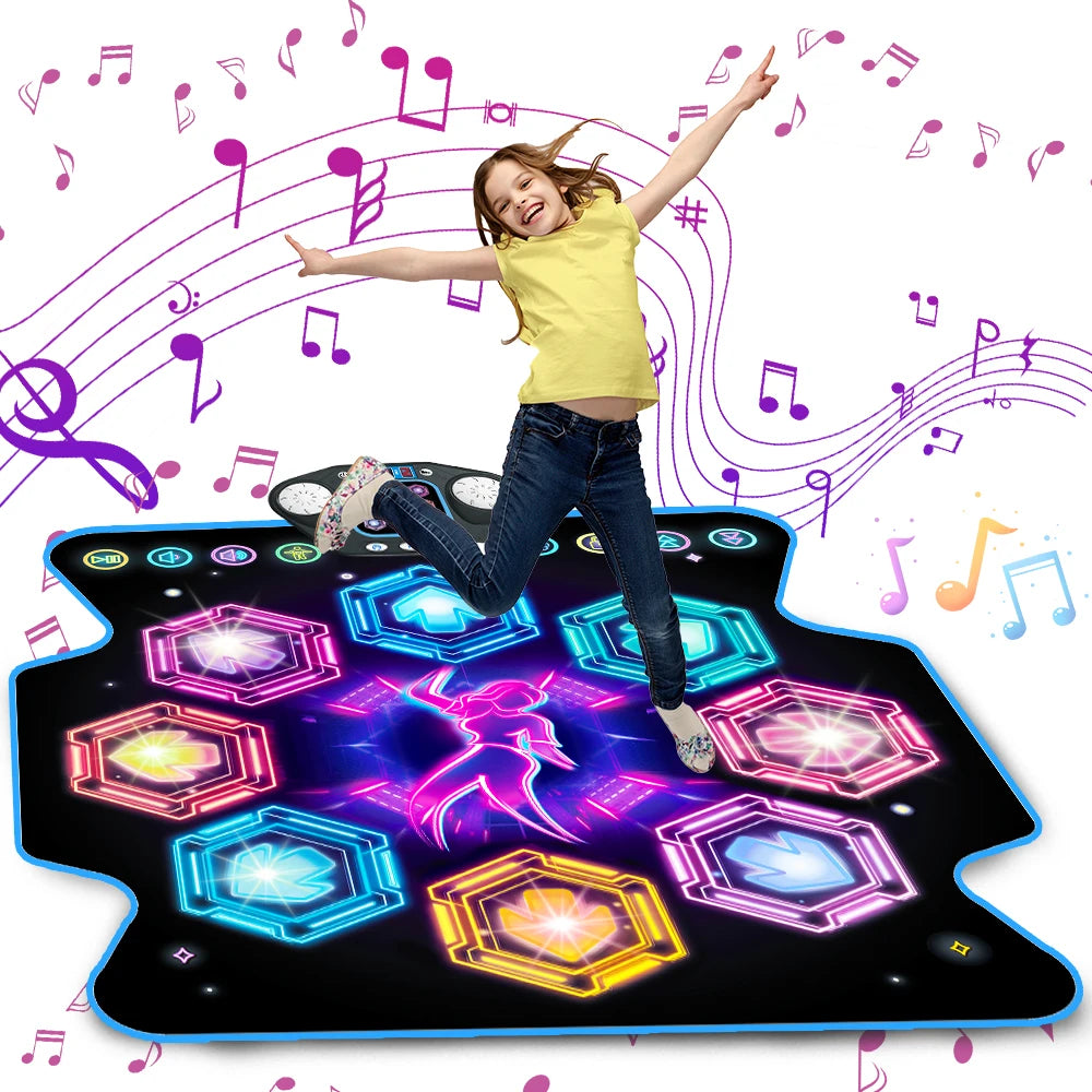 Vatos Dance Mat for Kids 27 Levels 6 LED Keys Bluetooth