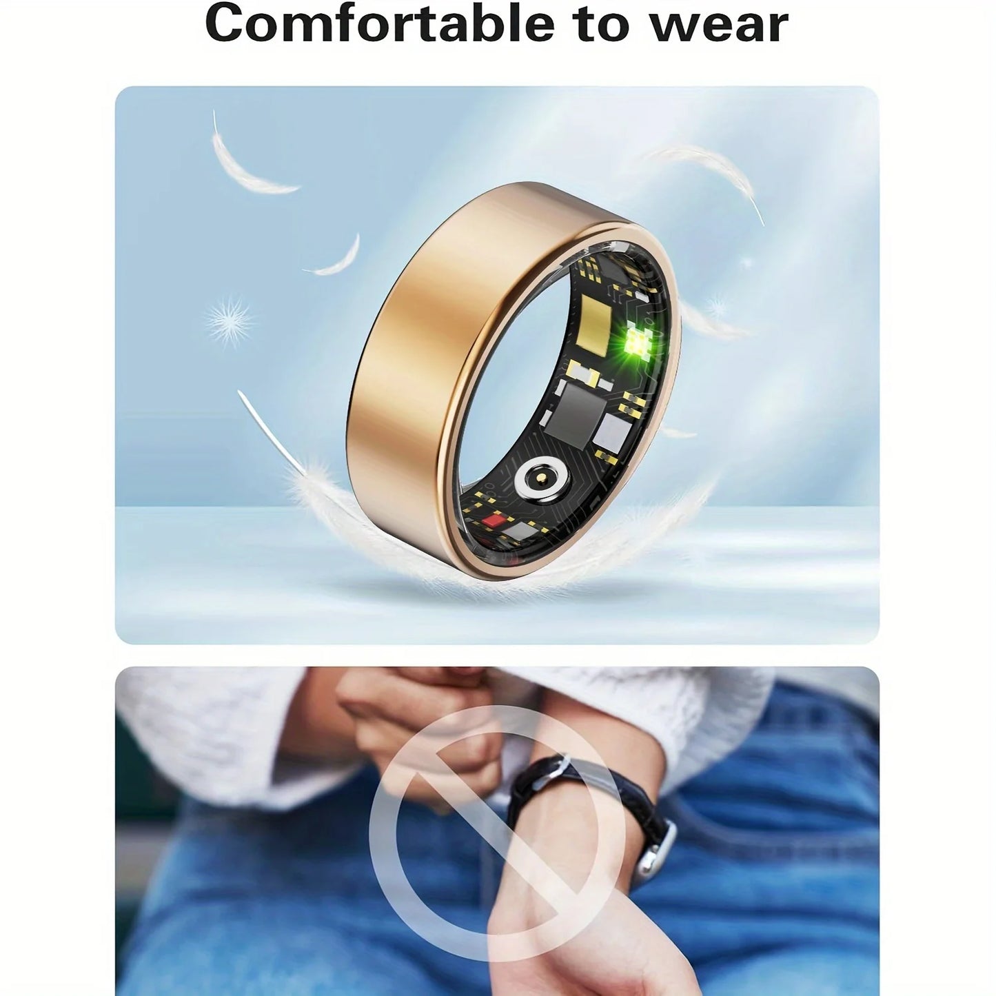Smart Ring Sleep Tracking Motion Monitoring iPhone Android