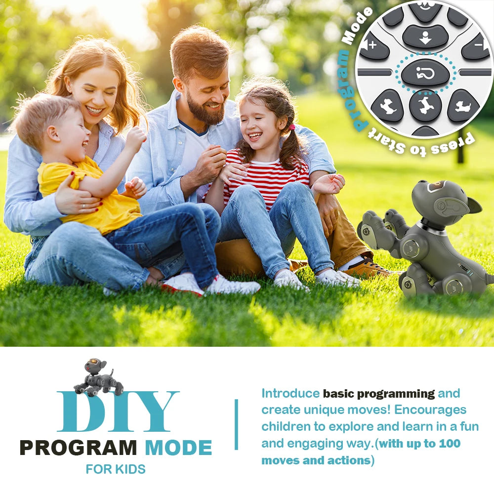 Vatos Robot Dog Toy for Kids Voice Remote Control Interactive Touch Sensors 20 Plus Modes Robotic Puppy for Boys and Girls