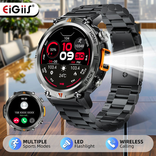 EIGIIS KE3 Bluetooth Call Smart Watch for Men Health Monitor