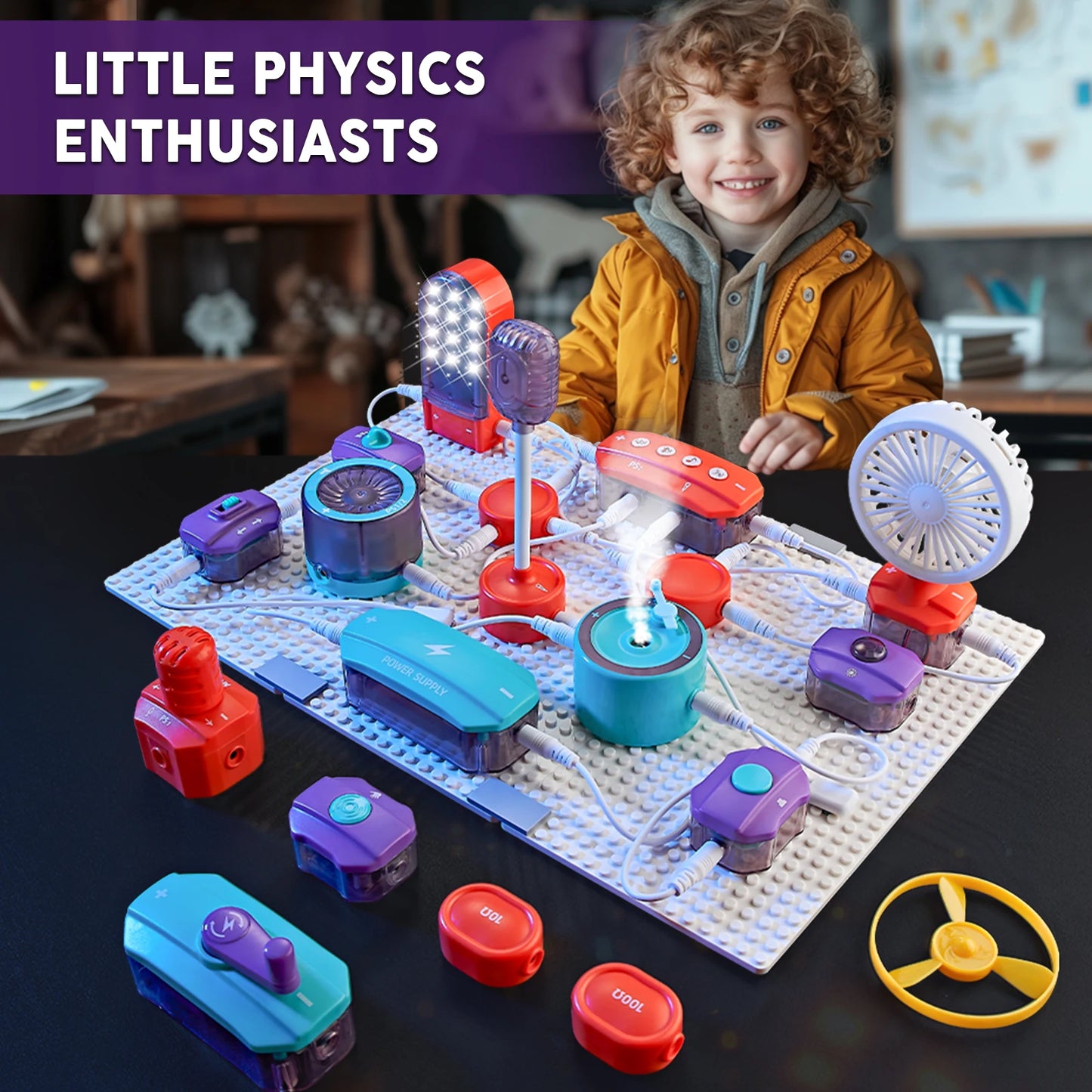 Vatos Science Circuit for Kids DIY Electronics Exploration Kit 150 Plus Project Physics Experiment Circuit Board Educational Toy Ages Six and Up