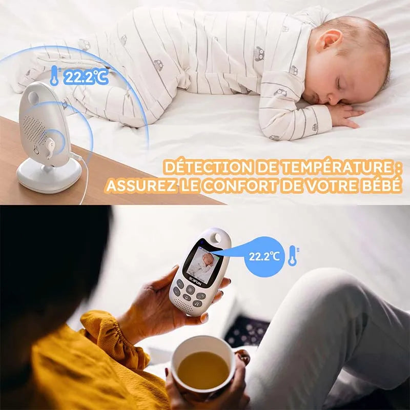 Boifun 480P Baby Monitor With Night Vision Temp Sensor
