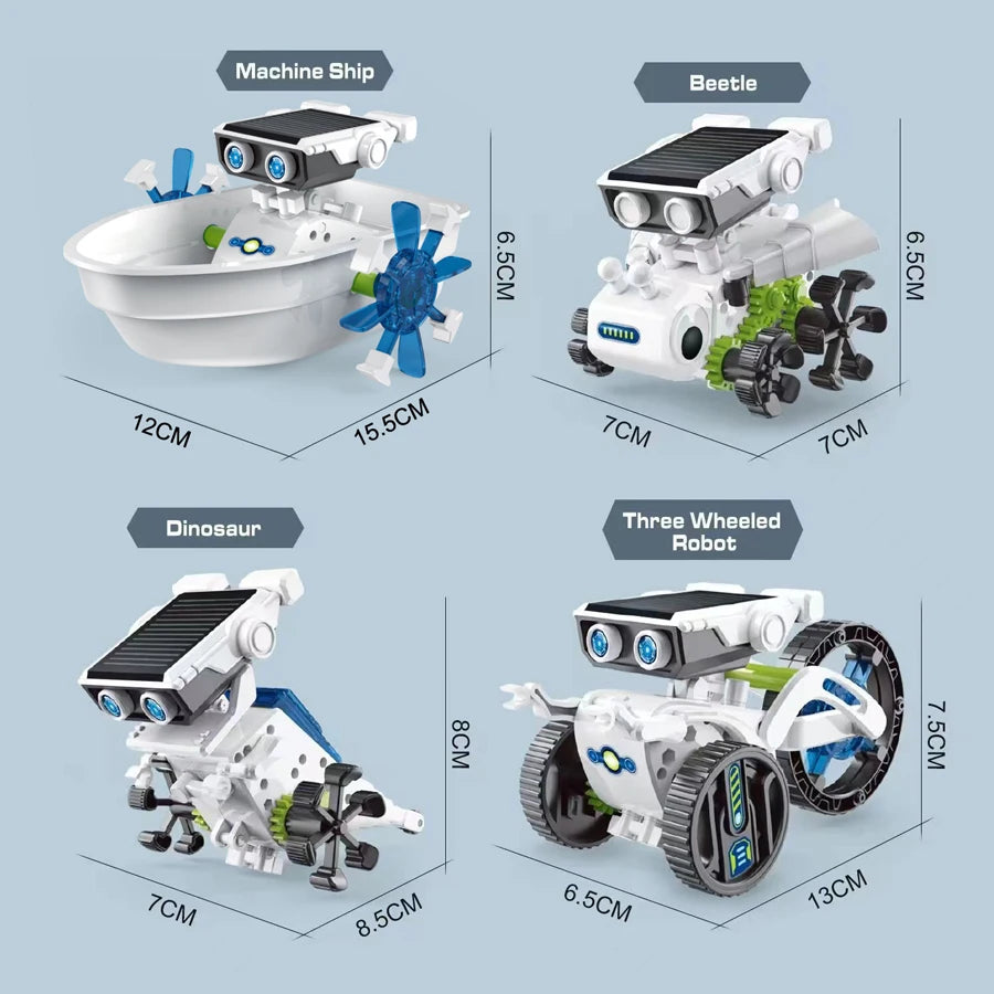 12 In 1 Solar Robot Toy Science Experiment DIY Building Learning Tool Education Robots Kit for Kids