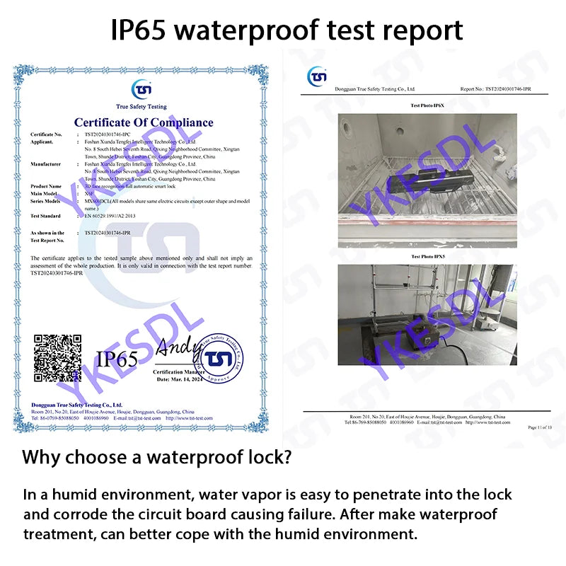 Waterproof Outdoor Smart Lock WiFi Alexa Tuya App Aluminium Alloy Fingerprint Password Smart Door Lock With Camera