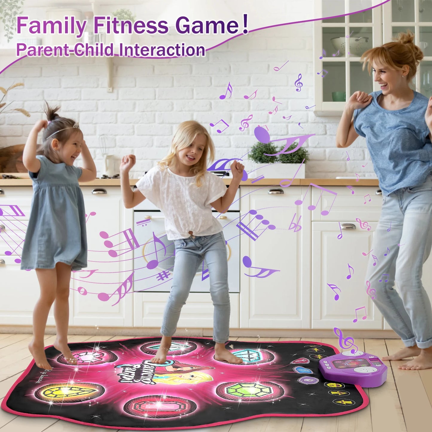 Vatos Dance Mat for Kids 27 Levels 6 LED Keys Bluetooth