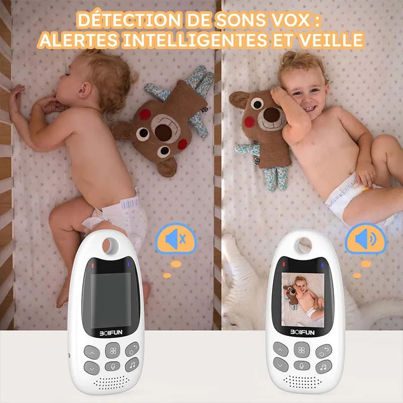 Boifun 480P Baby Monitor With Night Vision Temp Sensor
