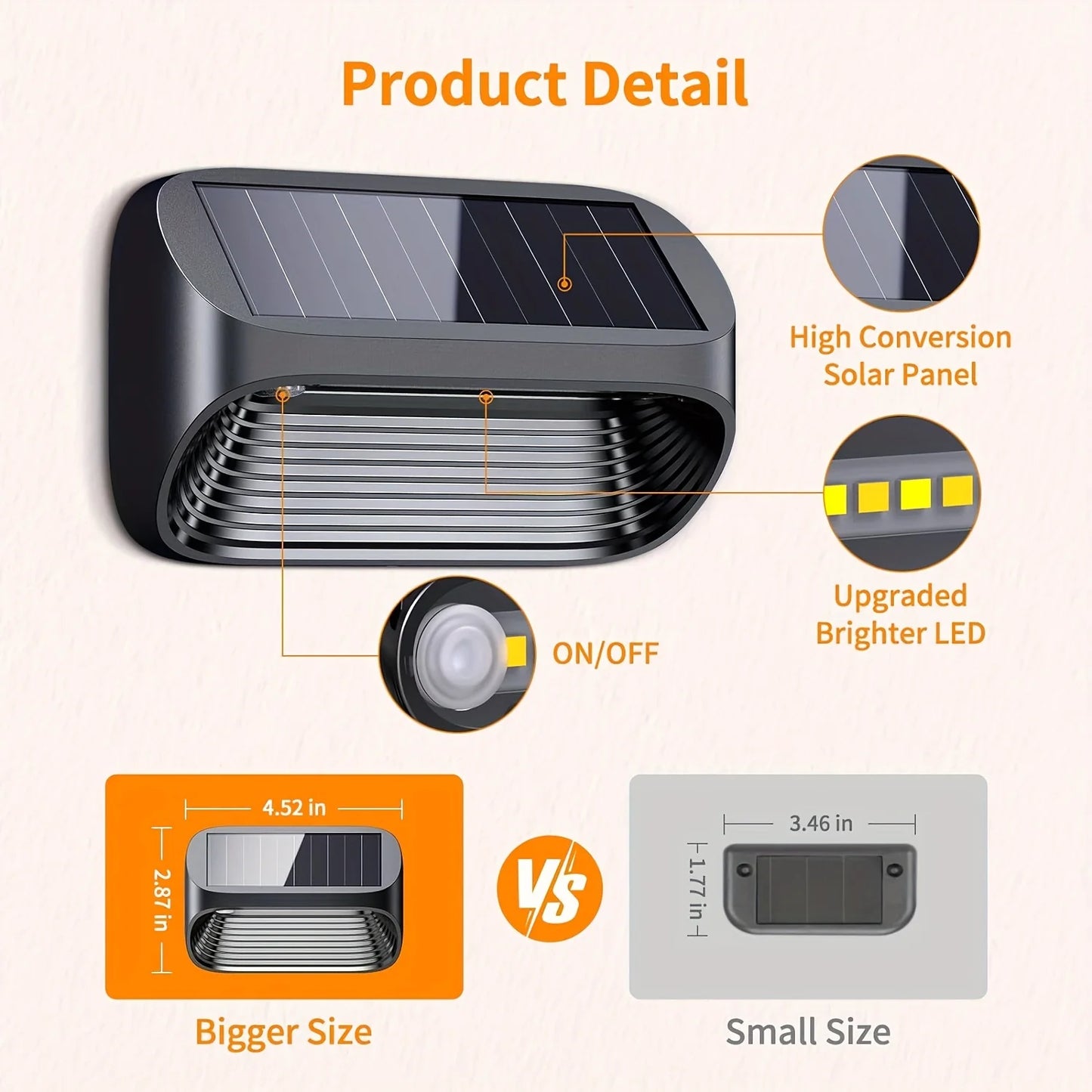 Solar Powered Fence Lights 6 Pack Auto On Off Outdoor Deck