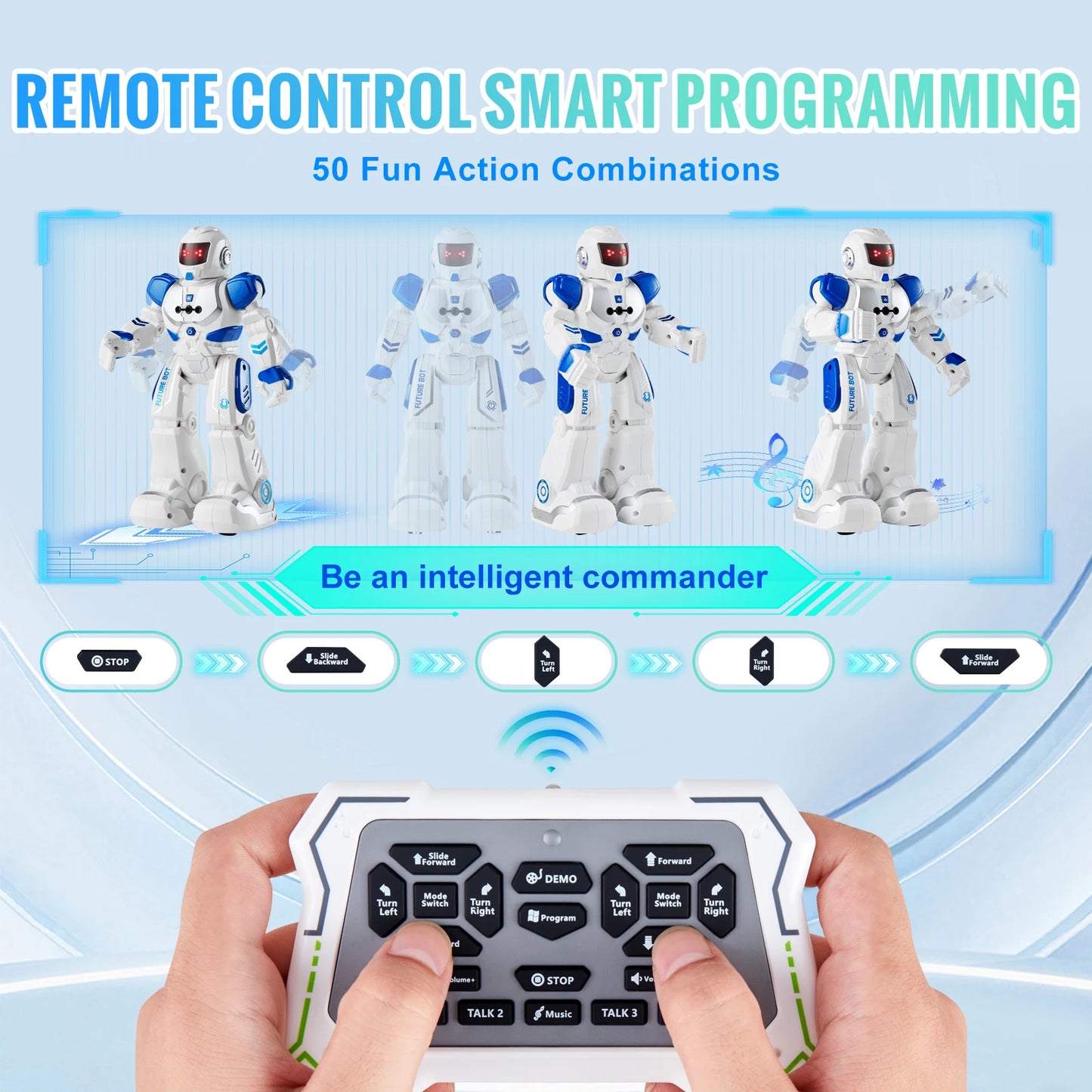 Vevor RC Robot Action Walking Singing Dancing Figure Gesture Sensor Toy for Kids Age 3 and Up Birthday Gift